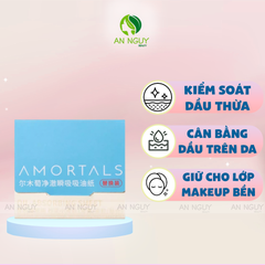 Giấy Thấm Dầu Amortals Oil - Absorbing Sheet Kiểm Soát Dầu Nhờn 80 Tờ