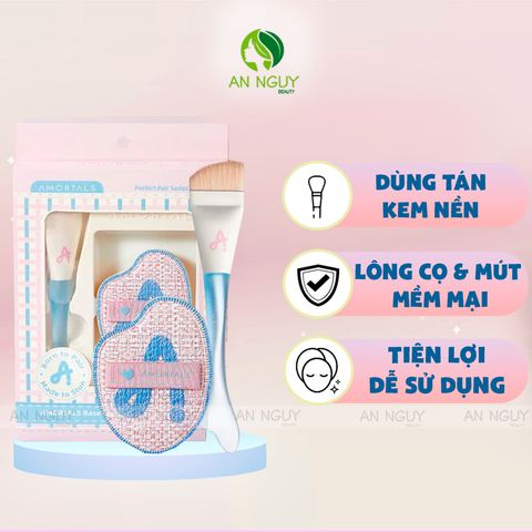 Bộ Mút Cọ Tán Nền Amortals Tiên Cá Mềm Mại Partner Series - Base Makeup CP Tool Box