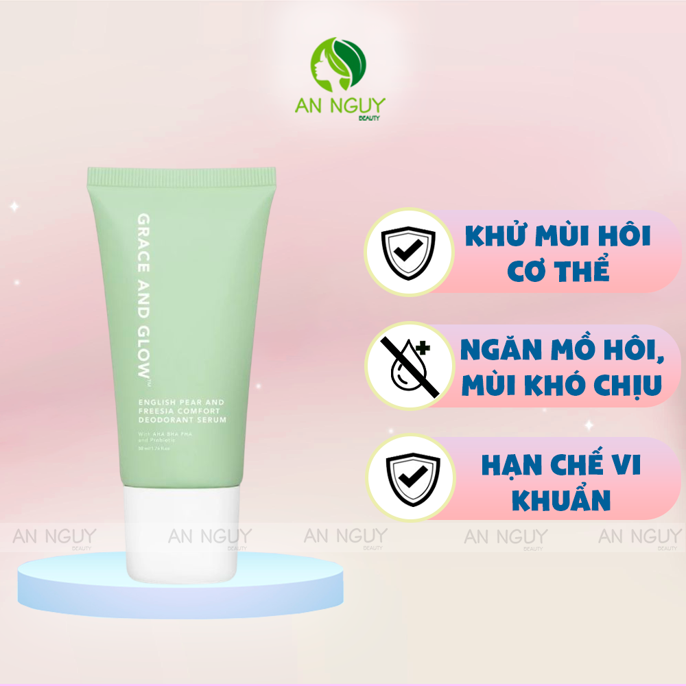 Lăn Khử Mùi Grace And Glow Deodorant Serum Làm Sáng Da, Ngăn Mùi Mồ Hôi Hiệu Quả 50ml