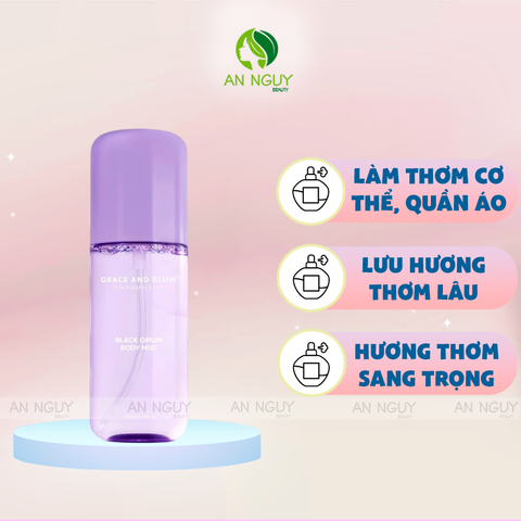 Xịt Thơm Cơ Thể Hương Nước Hoa Grace And Glow Black Opium Body Mist 100ml