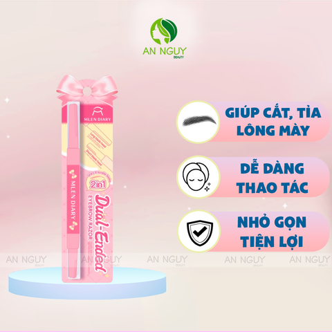 Dao Tỉa Chân Mày 2 Đầu Mlen Diary Dual-Ended Eyebrow Razor 2 In 1