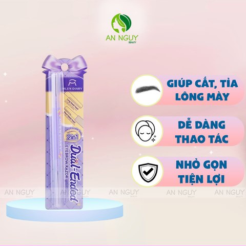 Dao Tỉa Chân Mày 2 Đầu Mlen Diary Dual-Ended Eyebrow Razor 2 In 1