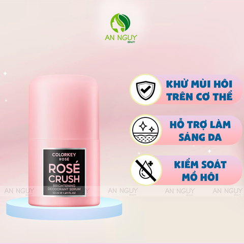 Lăn Khử Mùi Colorkey Rosé Rosé Crush Brightening Deodorant Serum 50ml