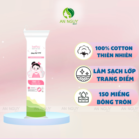 Bông Tẩy Trang Befou 100% Cotton Mềm Mại