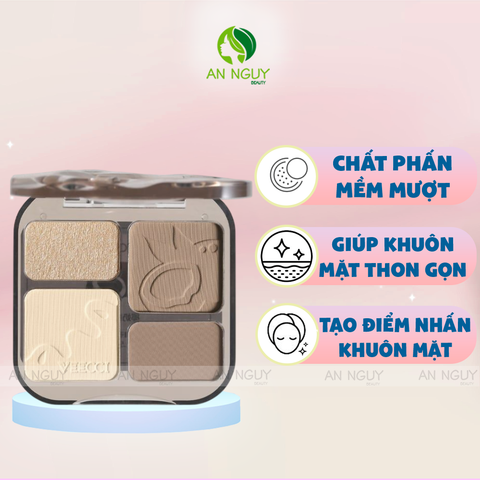Bảng Phấn Tạo Khối, Bắt Sáng Veecci Easy To Draw High Gloss Grooming Disc Tự Nhiên, Lâu Trôi 8g