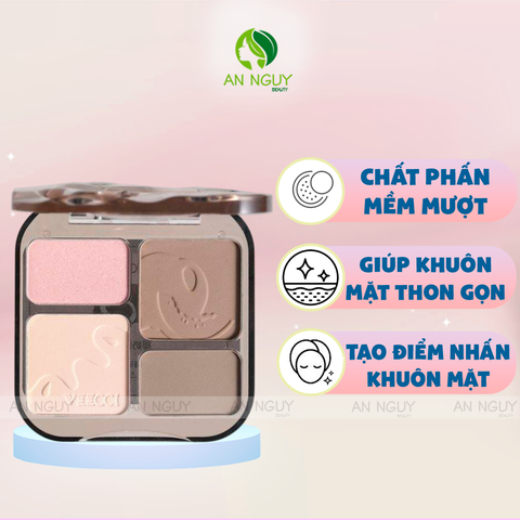 Bảng Phấn Tạo Khối, Bắt Sáng Veecci Easy To Draw High Gloss Grooming Disc Tự Nhiên, Lâu Trôi 8g
