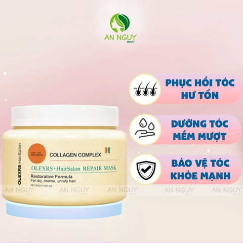 Kem Ủ Tóc Olexrs Collagen Complex Repair Mask Phục Hồi Tóc Hư Tổn 500ml