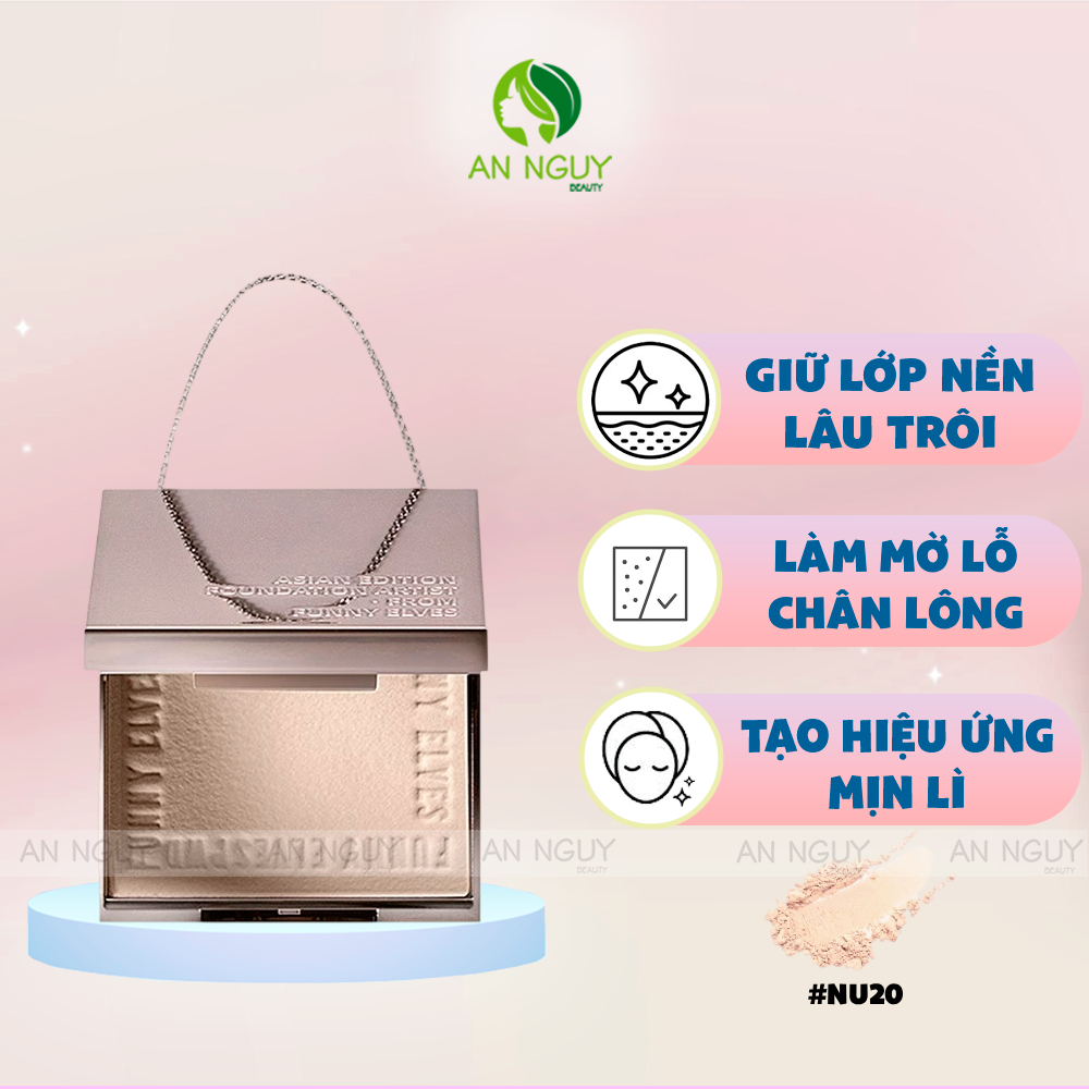 Phấn Phủ Nền Funny Elves Soft Matte Pressed Powder Hiệu Ứng Làm Mờ Che Khuyết Điểm 3.5g