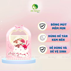 Set 2 Bông Mút Tán Nền Glorie Strawberry Cake Collection - Soft Bouncy Marshmallow Puff Duo