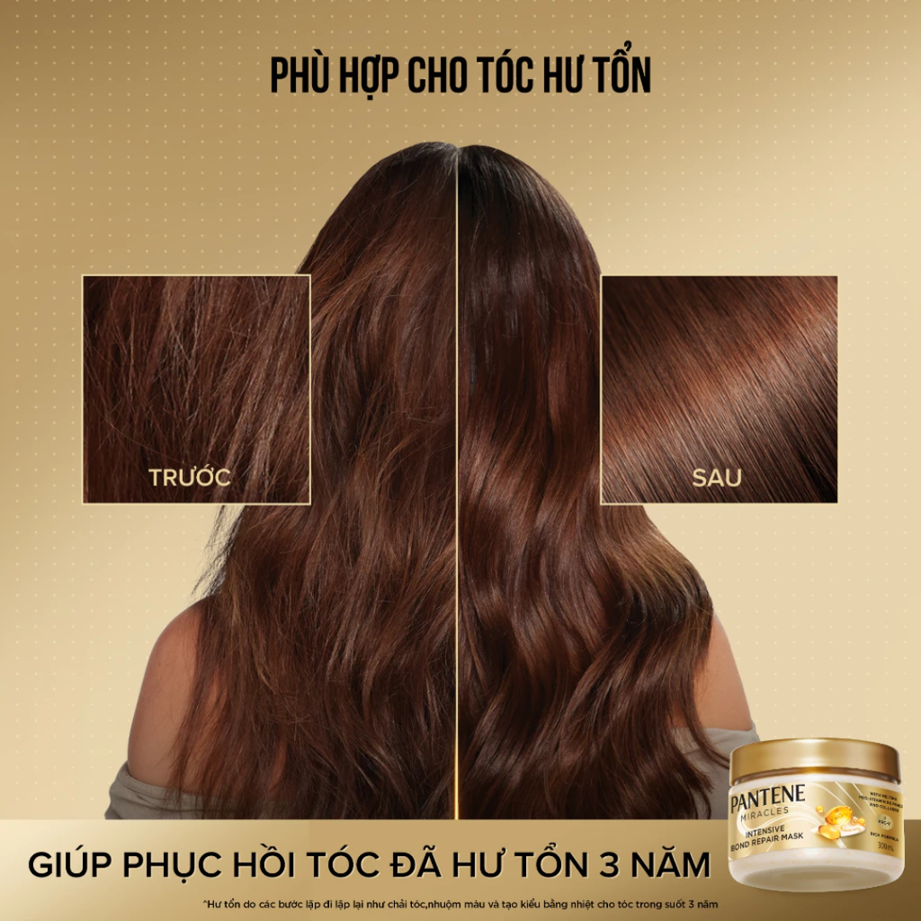 Kem Xả Ủ Tóc Pantene Miracles Bond Repair With Melting Pro-V Pearls Phục Hồi Liên Kết Tóc