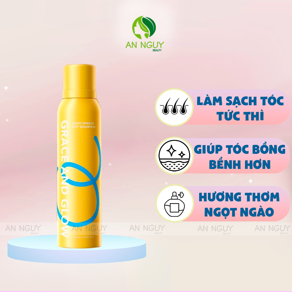 Dầu Gội Khô Grace And Glow Dry Shampoo Làm Phồng Tóc, Kiểm Soát Dầu 150ml