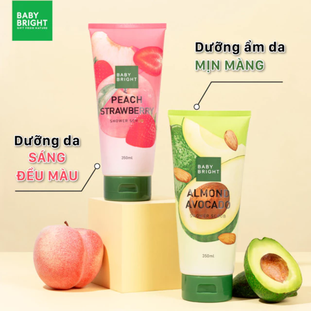 Tẩy Tế Bào Chết Toàn Thân Baby Bright Shower Scrub 350ml