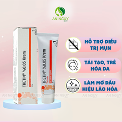 Kem Trị Mụn Bailleu Tretin Krem %0.05 Tretinoin Giảm Mụn, Trẻ Hóa Da 30g