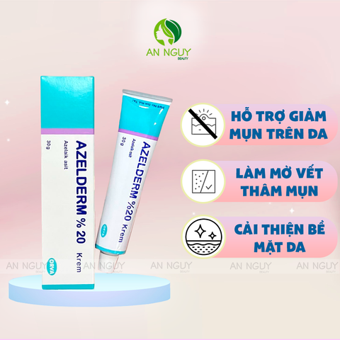 Kem Giảm Mụn Thâm Azelderm 20% Krem 30g