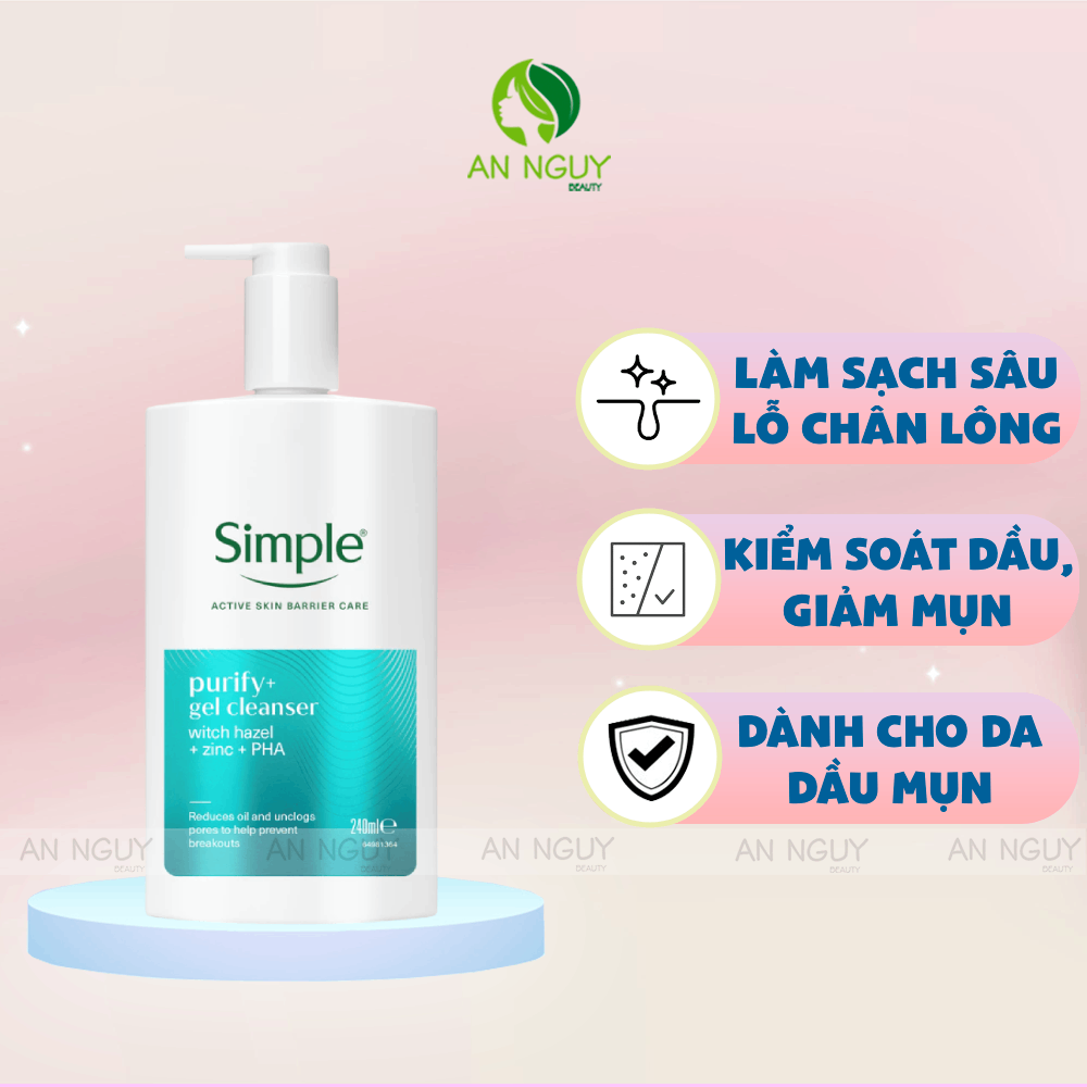 Sữa Rửa Mặt Simple Active Skin Barrier Care Cleanser 240ml