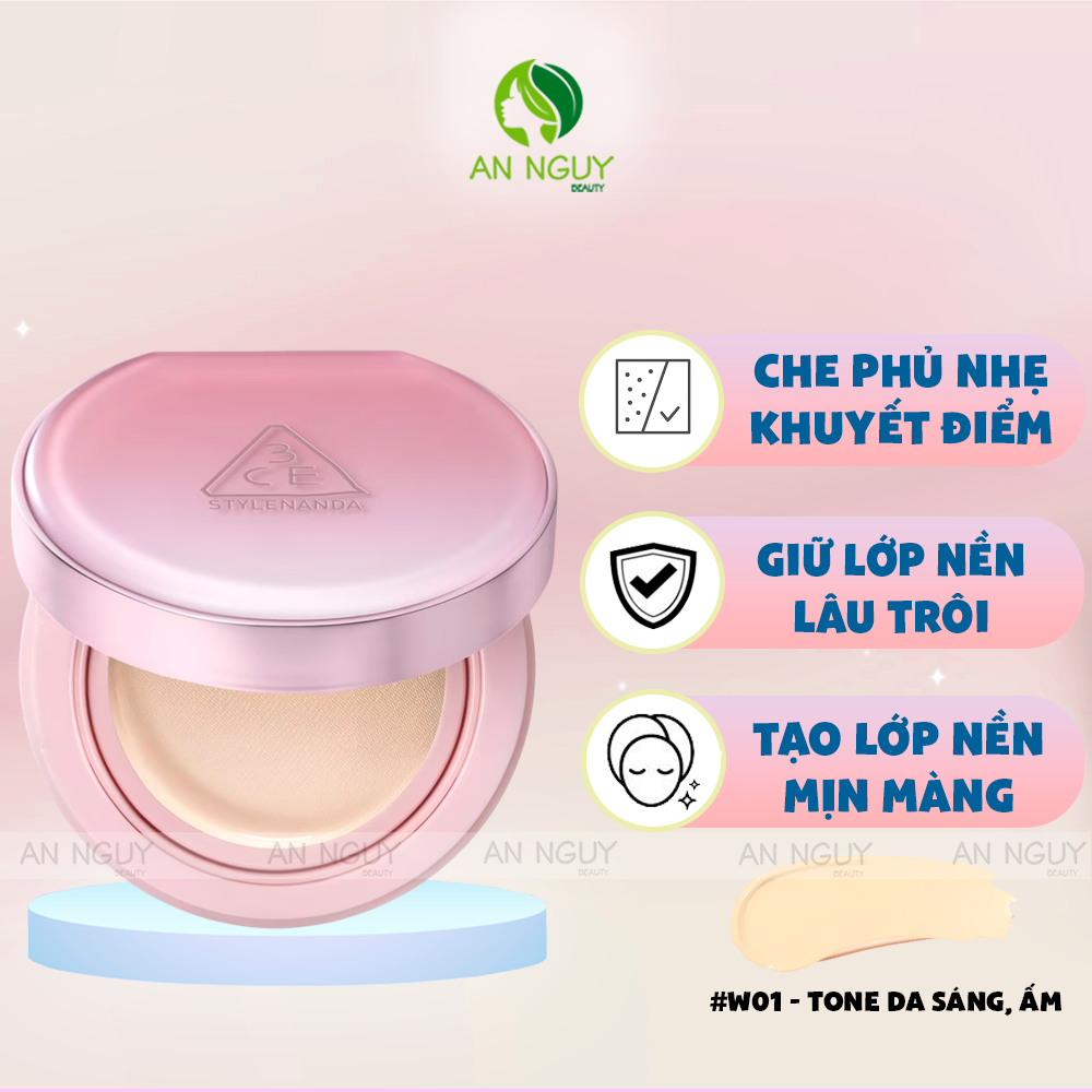 Phấn Nước 3CE Fitting Mesh Cover Cushion SPF40 PA+++ 11g