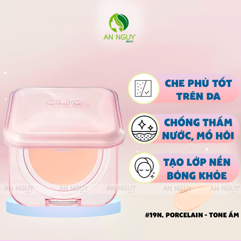 Phấn Nước Clio Kill Cover Mesh Glow Essential Cushion SPA 50+ PA++++ 15g x 2 (Vuông Hồng New)