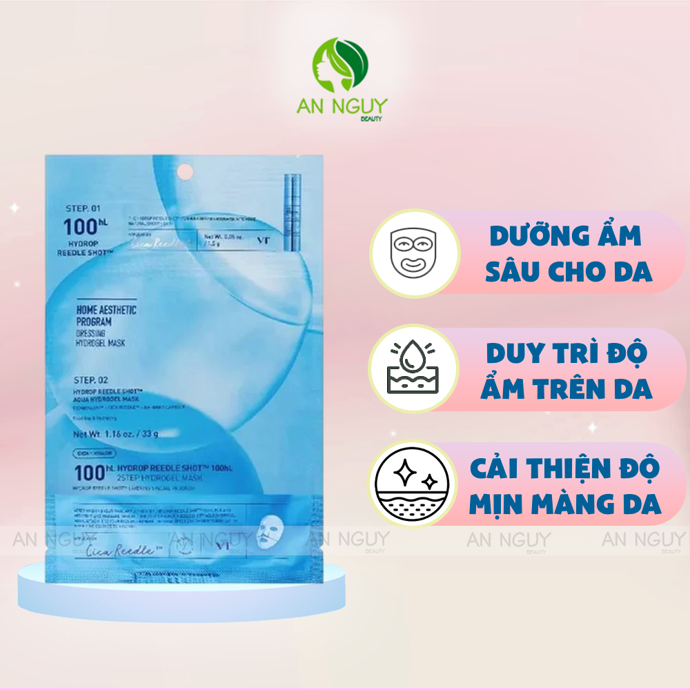 Mặt Nạ Thạch Dưỡng Da VT Cosmetics Reedle Shot 2Step 100 Hydrogel Mask 33g