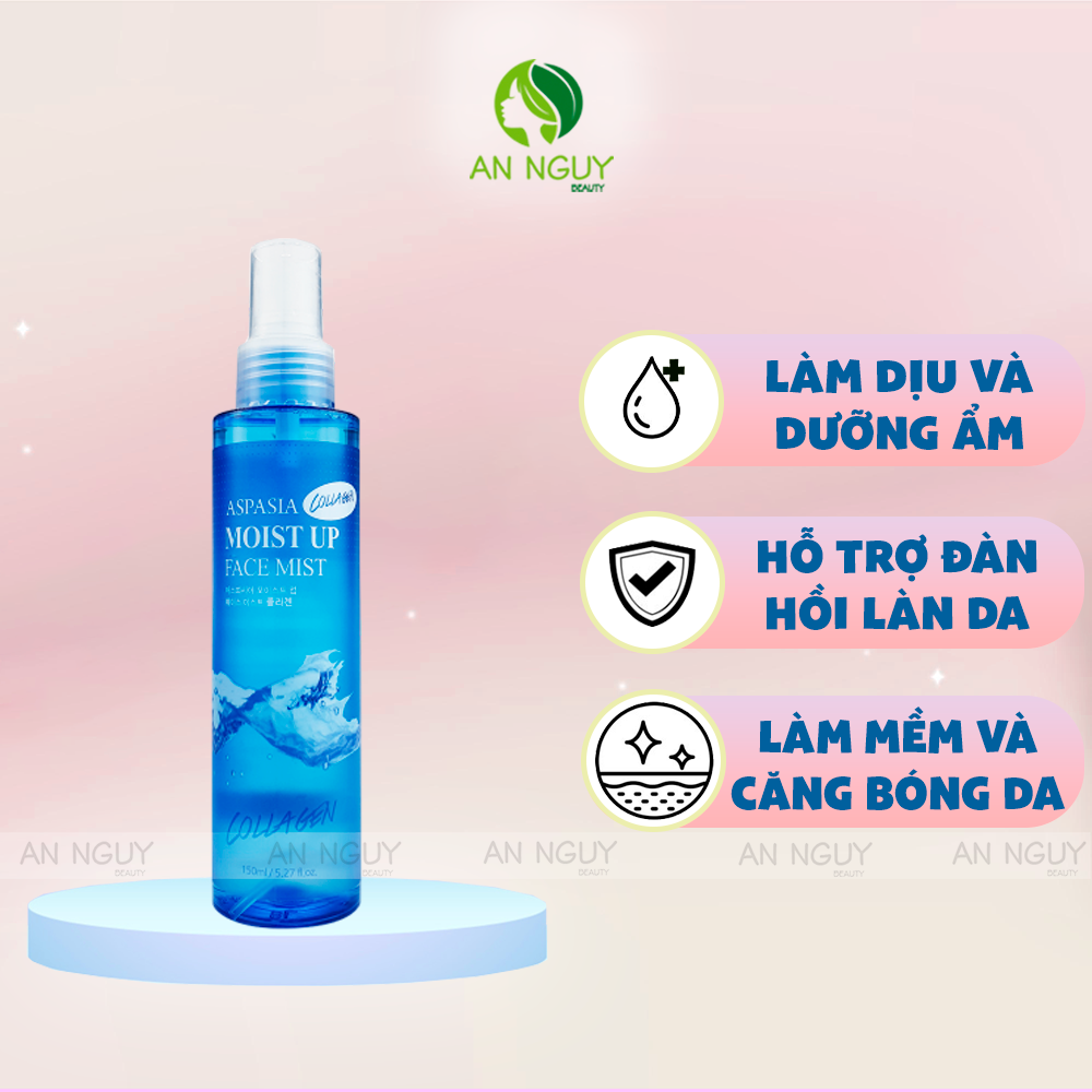 Xịt Khoáng Aspasia Moist Up Face Mist 150ml