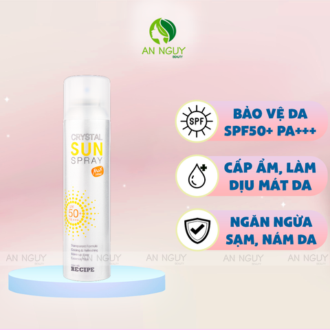 Xịt Chống Nắng RE:CIPE Crystal Sun Spray SPF50+ PA+++
