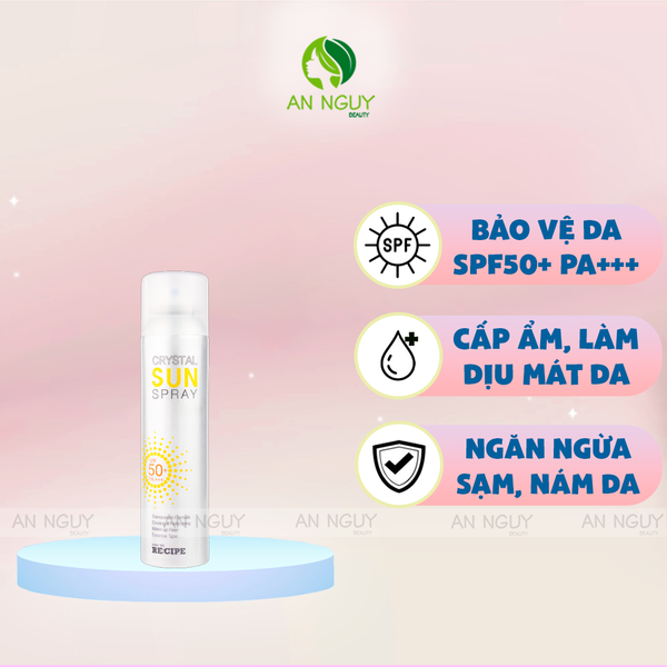 Xịt Chống Nắng RE:CIPE Crystal Sun Spray SPF50+ PA+++
