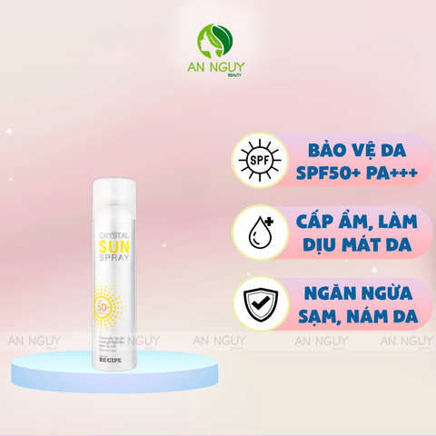 Xịt Chống Nắng RE:CIPE Crystal Sun Spray SPF50+ PA+++