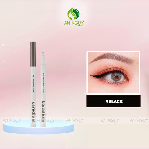 Bút Dạ Kẻ Mắt Karadium Waterproof Brush Liner Trắng 0.55g