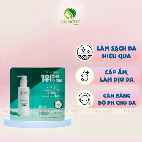 Sample Sữa Tẩy Trang Make P:rem Safe Me Relief Moisture Cleansing Milk 1ml