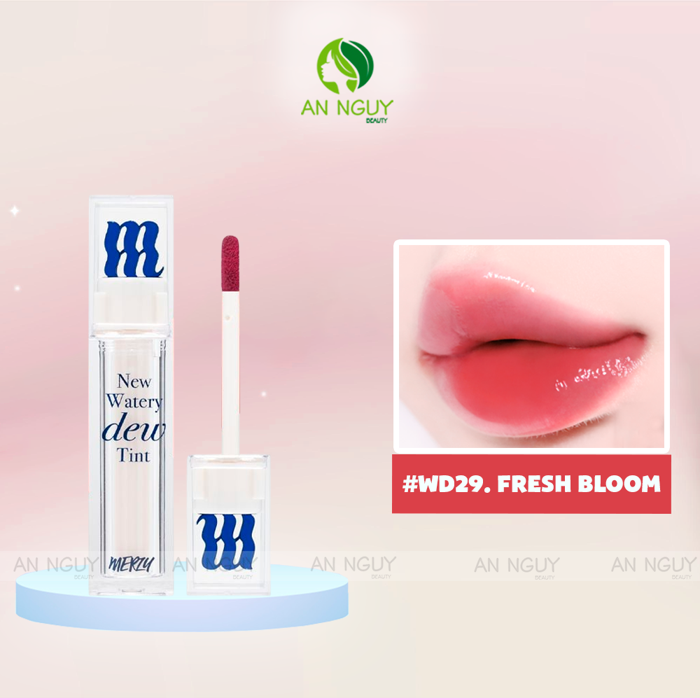 Son Tint Bóng Merzy New Watery Dew Tint Ẩm Mịn, Lâu Trôi Cho Đôi Môi Căng Mọng 4g