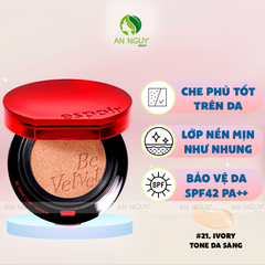 Phấn Nước Espoir Be Velvet Cover Cushion SPF42 PA++ Che Phủ Khuyết Điểm, Lâu Trôi (No Refill) 13g
