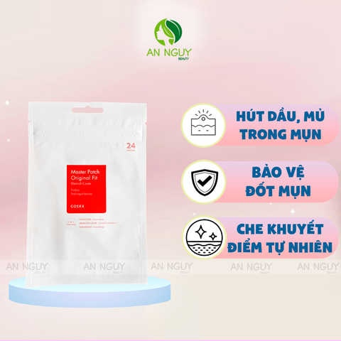 Miếng Dán Mụn Cosrx  Master Patch Se Cồi Mụn, Ngăn Hình Thành Sẹo 3 Size 24 Miếng