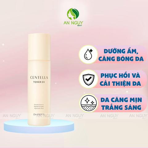 Nước Hoa Hồng Dr.Pepti Centella Toner Chiết Xuất Rau Má Làm Dịu Da 180ml