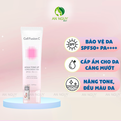 Kem Chống Nắng Cell Fusion C Aqua Tone Up Sunscreen 100 SPF50+ PA++++