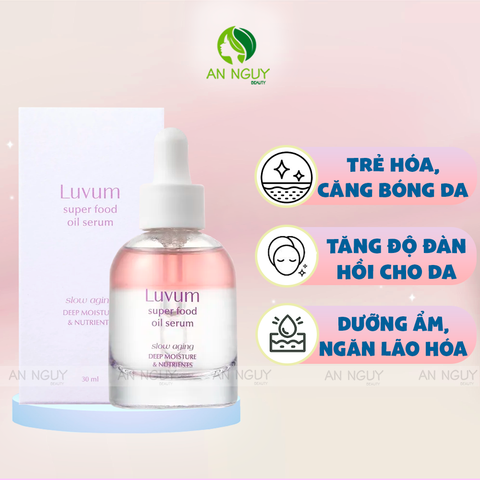 Tinh Chất Luvum Slow Aging Super Food Oil Serum Trẻ Hóa, Căng Bóng Da 30ml