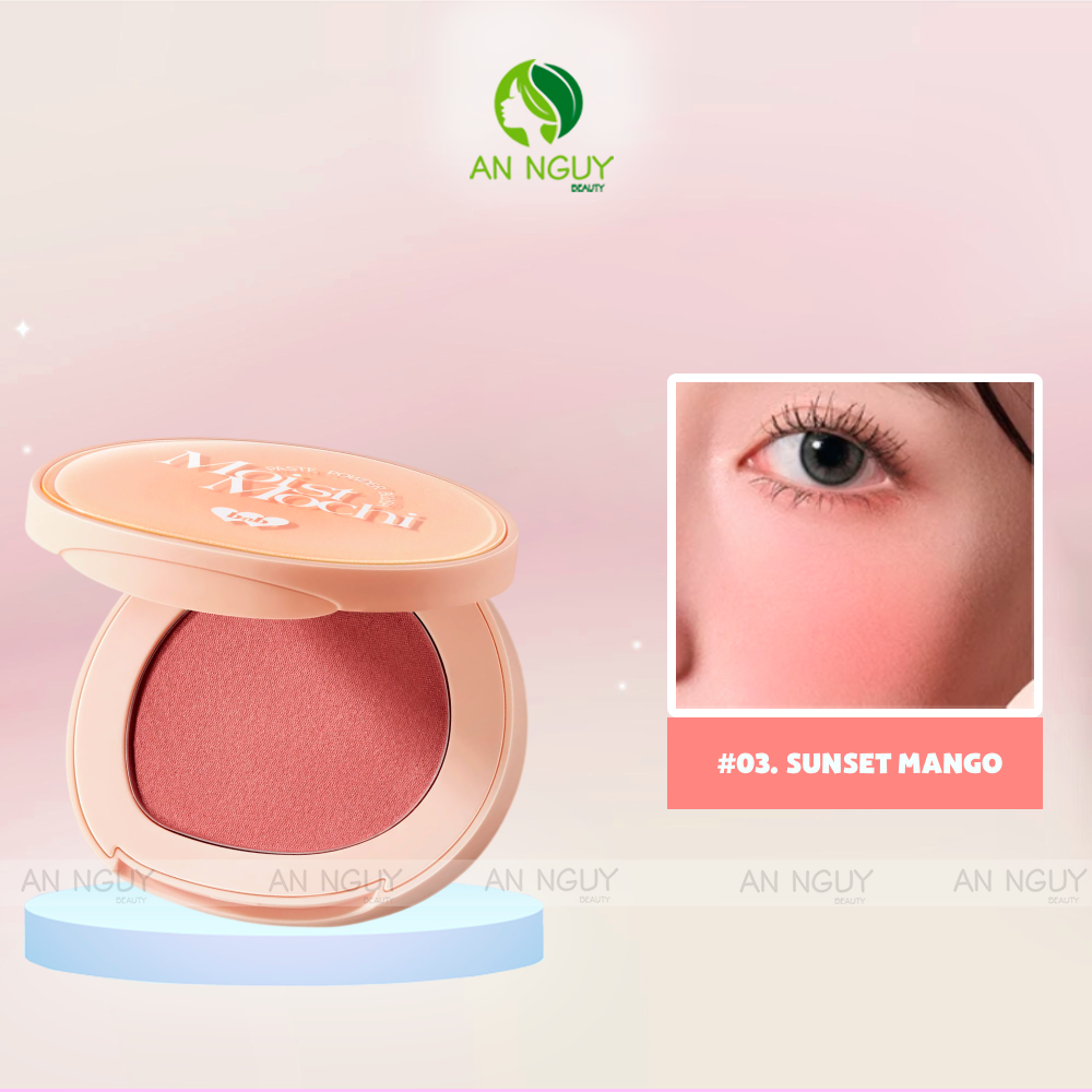 Má Hồng Barenbliss Moist Mochi Paste Powder Blush Kem Lai Phấn Dễ Tán Bền Màu 4.5g