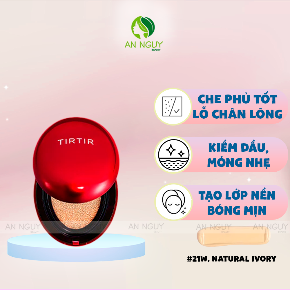 Phấn Nước TIRTIR Mask Fit Red Cushion Che Phủ Hoàn Hảo Kiềm Dầu Bền Màu, Hiệu Ứng 4.5g