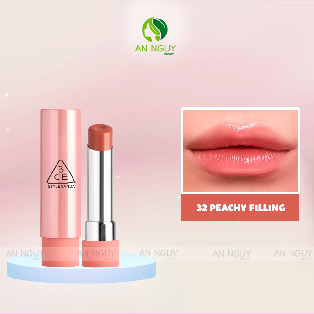 Son Bóng 3CE Glazy Lip Glow Dưỡng Ẩm 5g