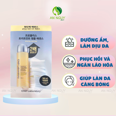 Set Nước Dưỡng CNP Laboratory Propolis Treatment Ampule Essence Phục Hồi Da 300ml + Bông Thấm Toner 190 Miếng