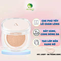 Phấn Nước Aperire Sheer Breese Cushion SPF 50+ PA+++ Bắt Sáng, Căng Bóng Tự Nhiên 13g
