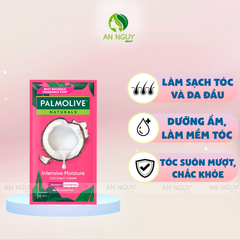 Dầu Gội Và Xả Palmolive Naturals Intensive Moisture Coconut Cream Shampoo & Conditioner (Dây 10 Gói)
