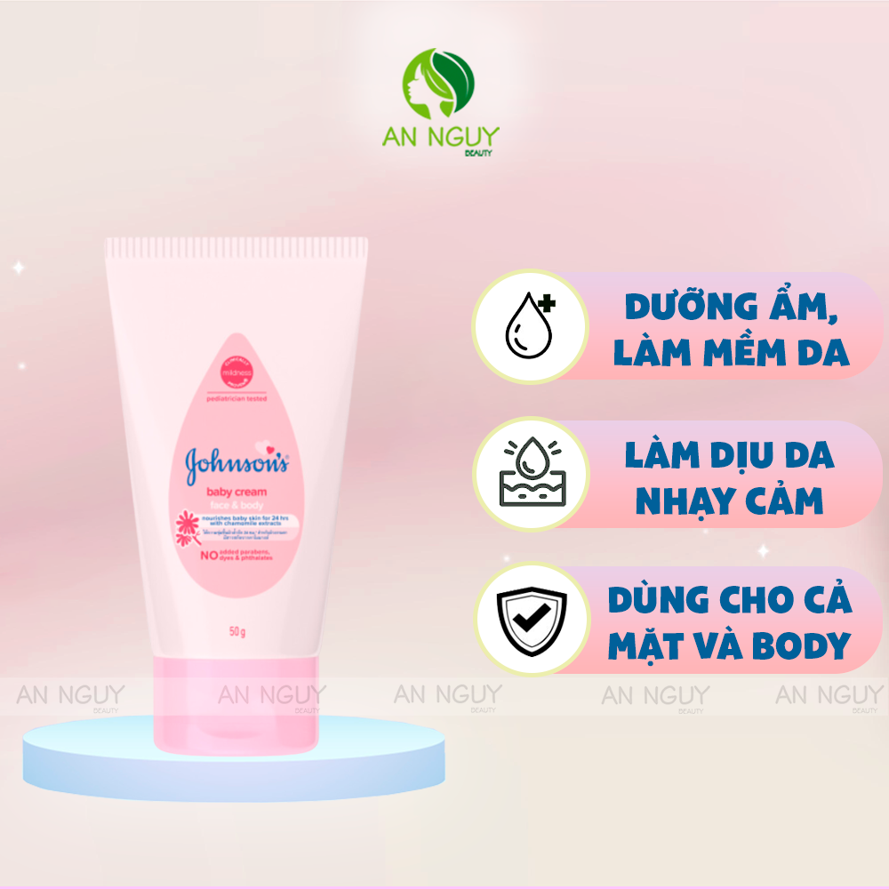 Kem Dưỡng Ẩm Chống Nứt Nẻ Da Johnson's Baby Cream Face & Body 50g