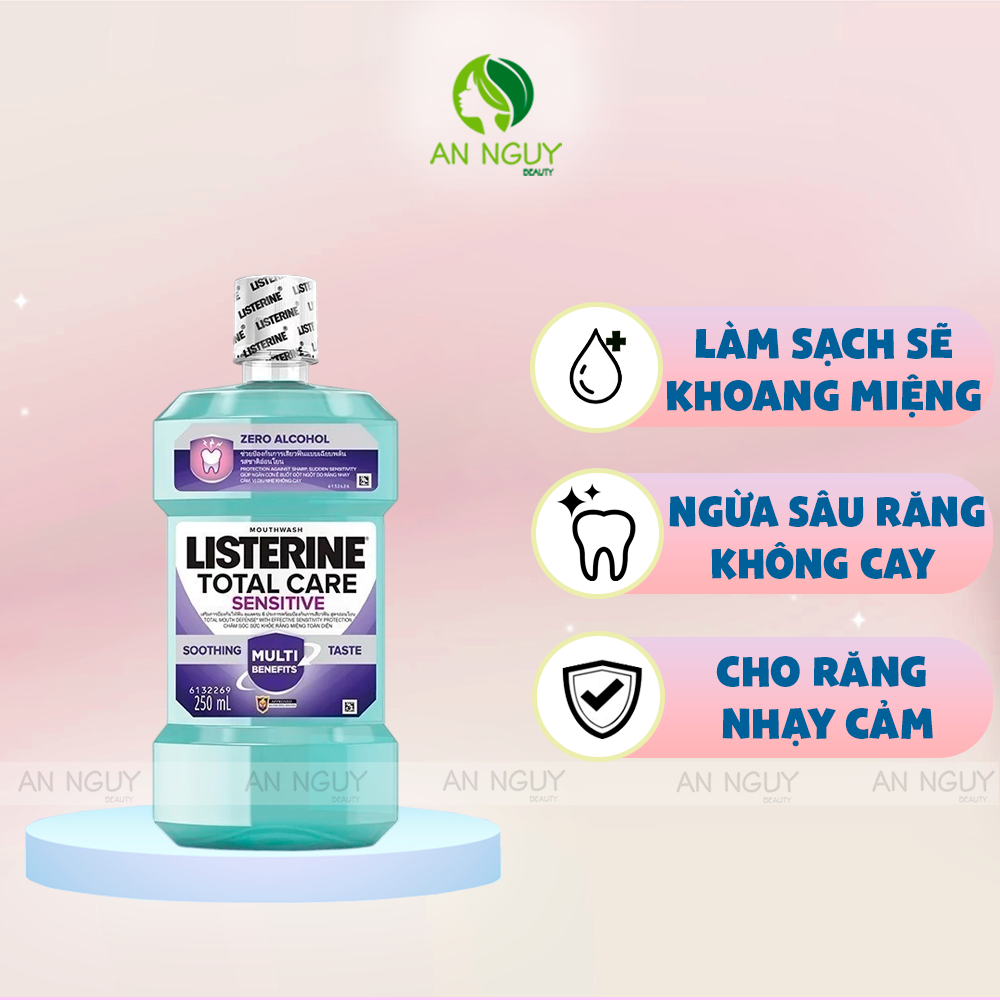 Nước Súc Miệng Listerine Total Care Zero Alcohol Mouthwash Chăm Sóc Toàn Diện Không Cay 250ml