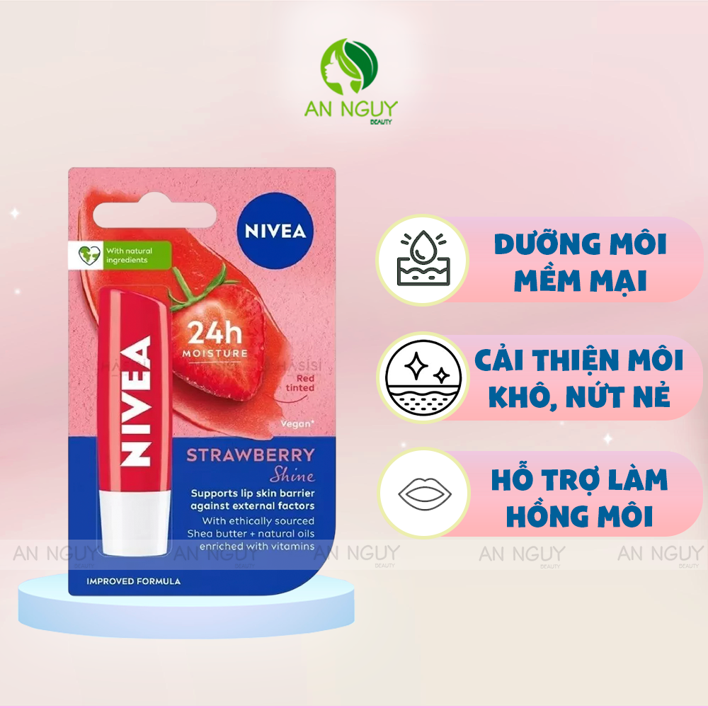 Son Dưỡng Môi Nivea Caring Lip Balm 4.8g