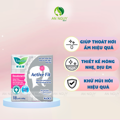Băng Vệ Sinh Laurier Hàng Ngày Phân Tử Bạc Khử Mùi Ultra Thin Pantyliner Active Fit Deodorant AG+ 18 Miếng