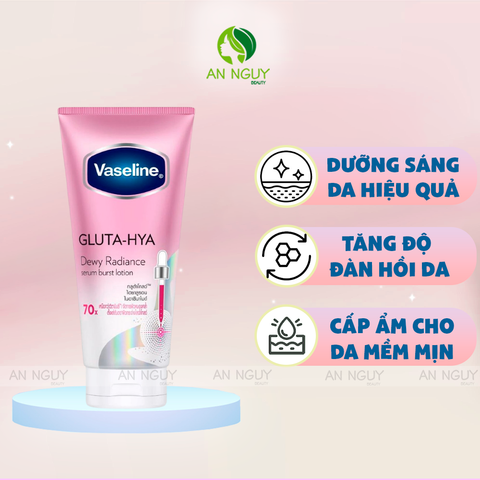 Sữa Dưỡng Thể Vaseline Healthy Bright Gluta-Hya Serum Burst Lotion Dưỡng Trắng Sáng Da