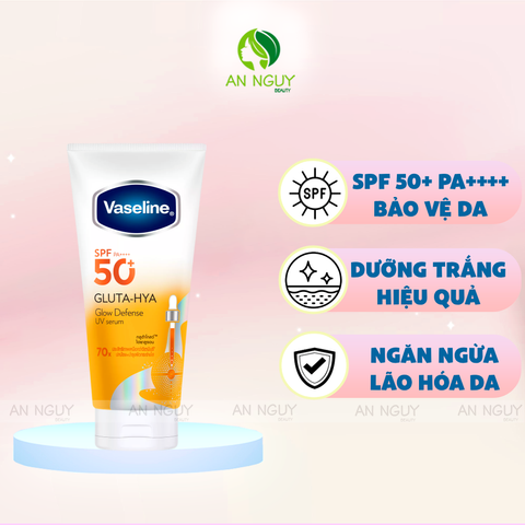 Dưỡng Thể Chống Nắng Vaseline Gluta-Hya Glow Defense UV Serum SPF50+ PA++++