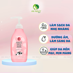 Sữa Tắm Sáng Da Sữa Bò Cathy Doll White Milk Shine Body Bath Cream 450ml