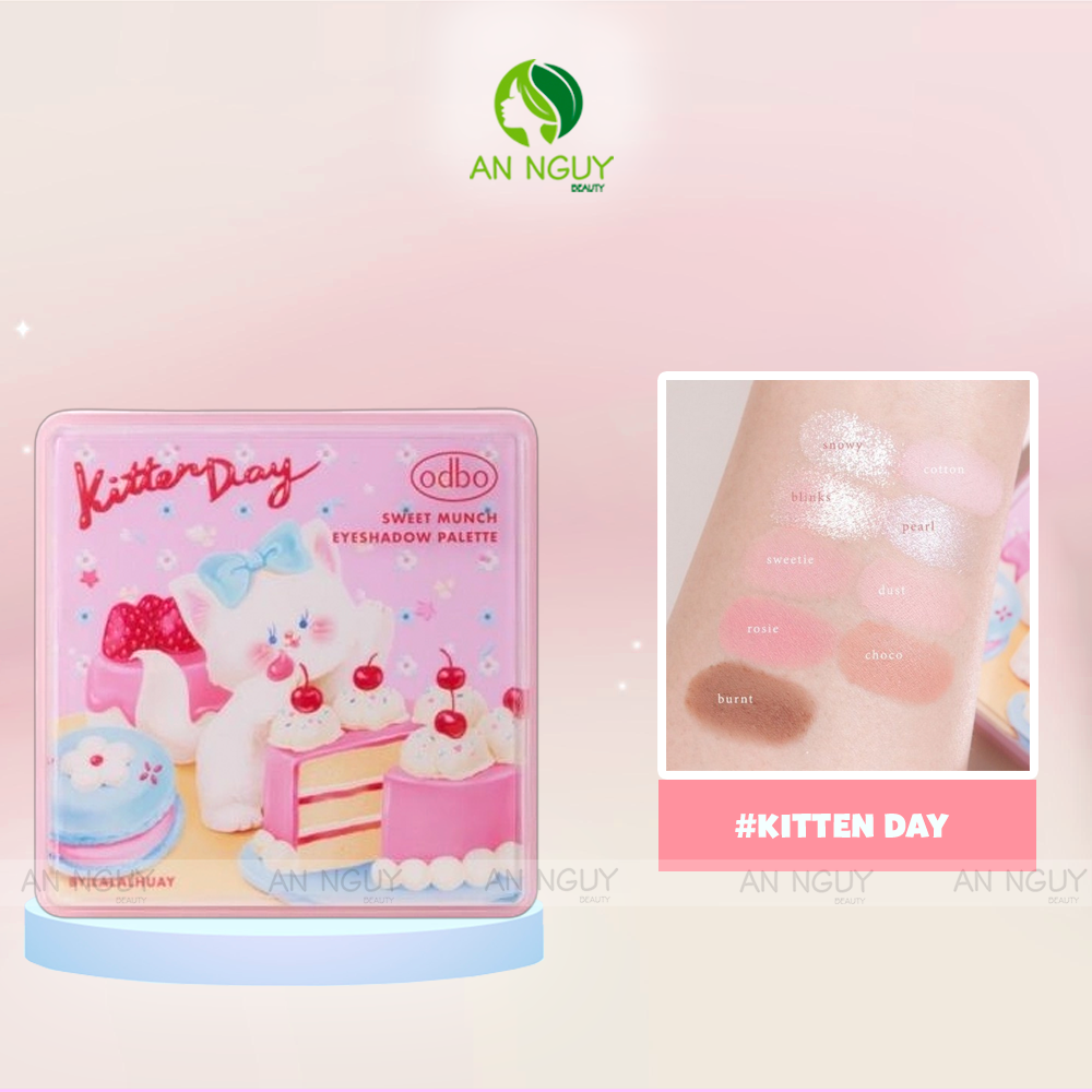 Bảng Phấn Mắt 9 Ô Odbo Sweet Munch Eyeshadow Palette + Tặng Kèm Kẹp Tóc 9g