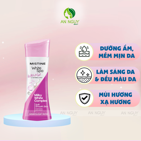 Sữa Dưỡng Thể Mistine White Spa Whitening Lotion Hỗ Trợ Làm Sáng Da 200ml