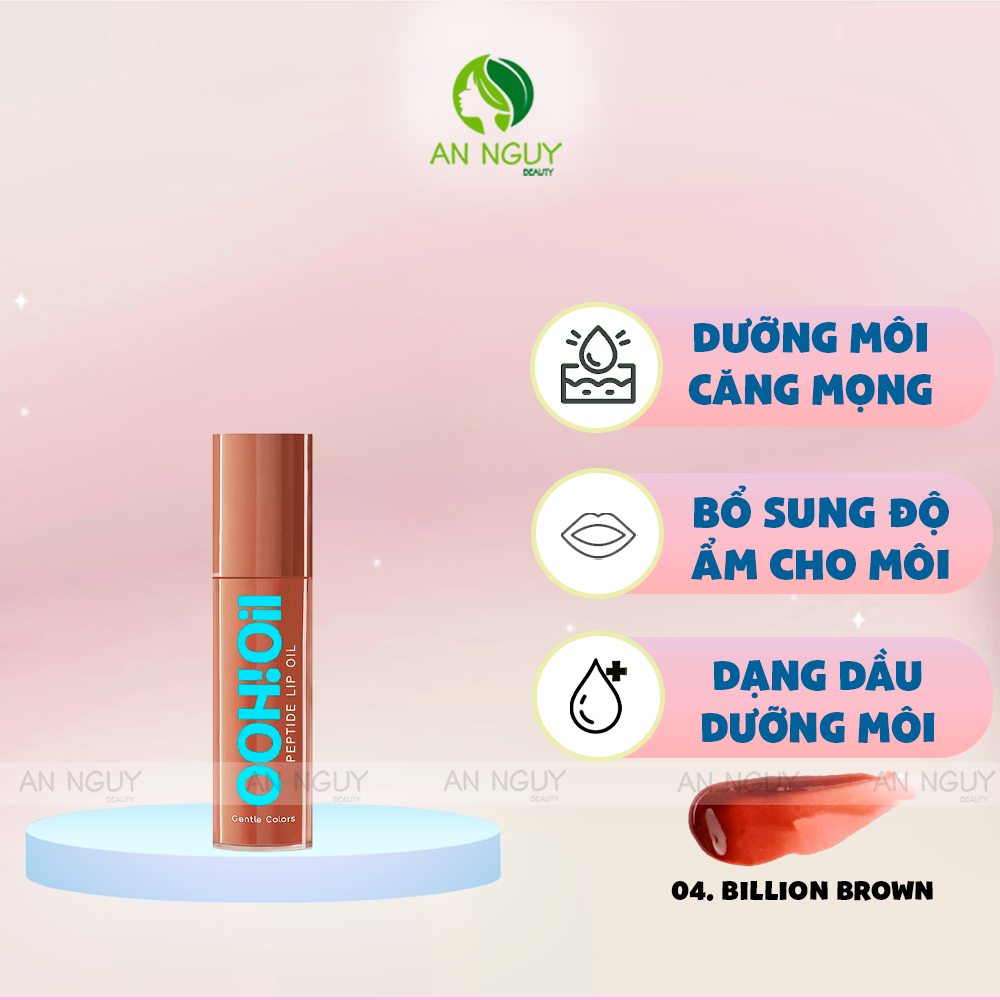 Dầu Dưỡng Môi Gentle Colors Ooh Oil Peptide Lip Oil Căng Bóng Dưỡng Ẩm, Hiệu Ứng Môi Mọng